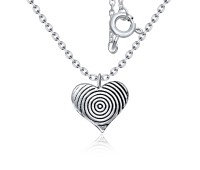 Heart Shaped Silver Kids Necklace SPE-3892